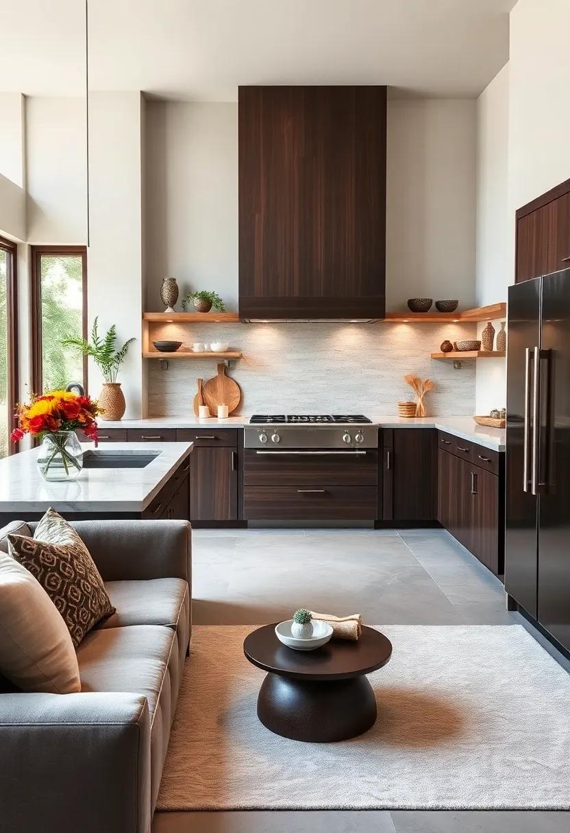 Natural Elements: Combine your dark cabinets with wooden or stone features for⁣ an earthy, rustic appeal