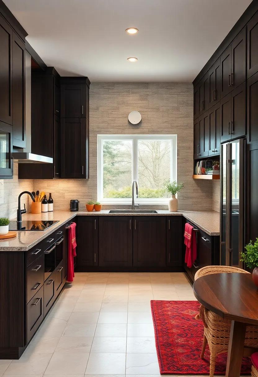 Use Colorful Appliances: Brighten your ‍kitchen ‍with⁢ appliances in bold colors that​ will stand out against dark ​cabinetry