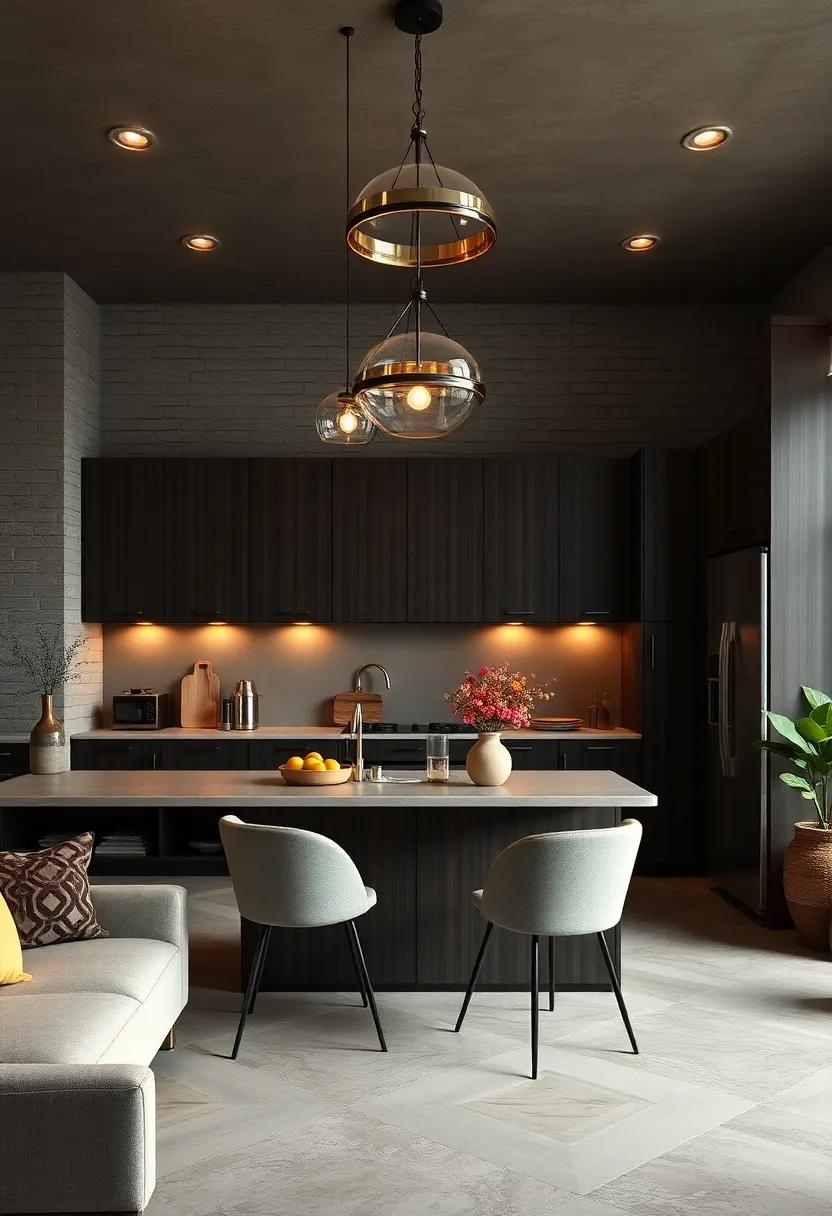 Utilize Unique Lighting Fixtures: Hang visually intriguing pendants or chandeliers that contrast with the ‍earthy ‍colors