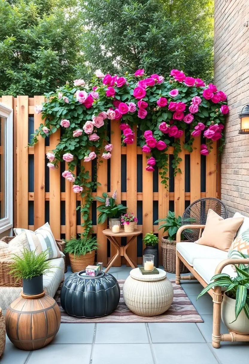 Cottage Garden Escape: Build a delightful cottage-style fence with pallets, adorned with ‌climbing ​roses and other flowers that evoke feelings of nostalgia and whimsy