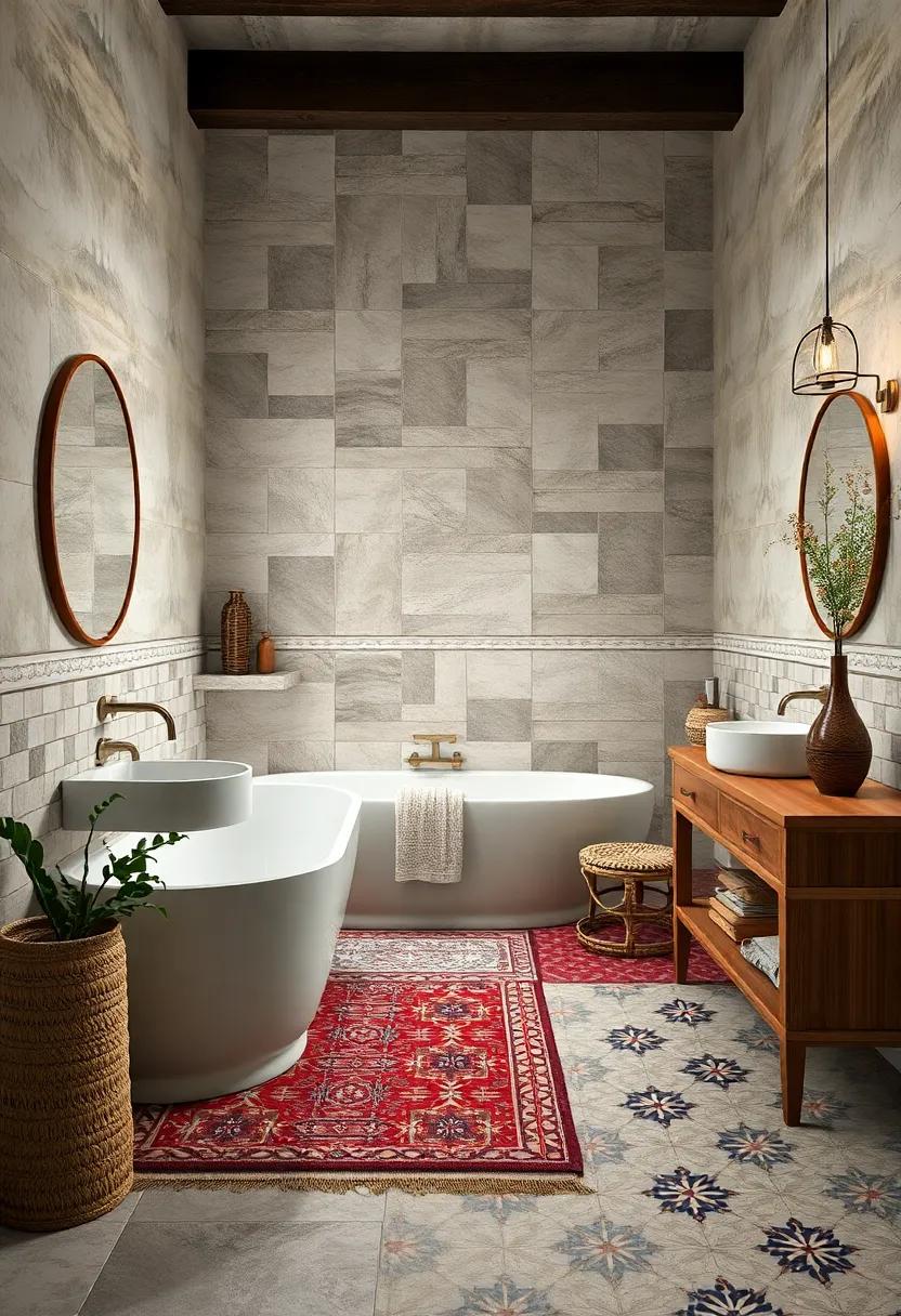 Vintage‍ Tiles:‌ Pair patterned‍ rugs with vintage tile designs to create⁣ an eclectic look that blends old-world charm ⁣with contemporary ⁤comfort