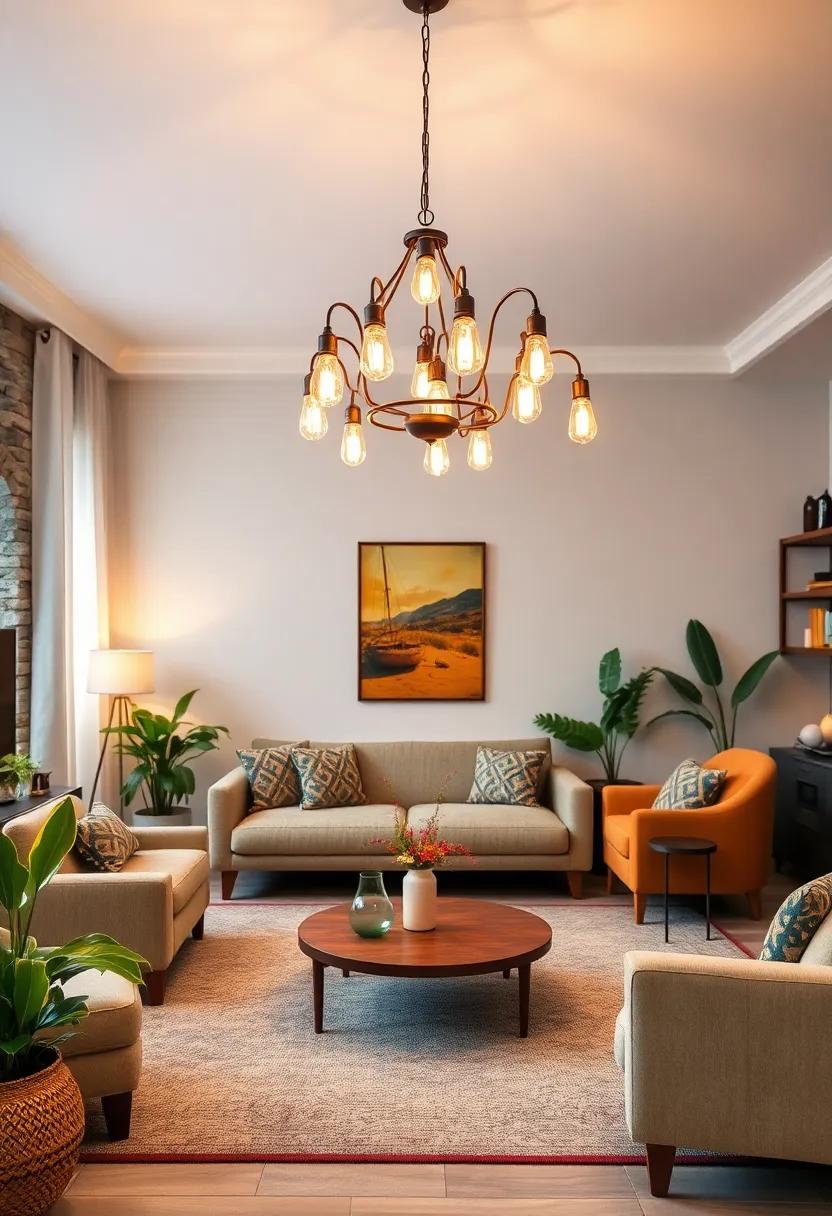 Vintage Edison Bulb chandelier: Bring a touch of⁣ nostalgia with a stunning chandelier adorned with Edison bulbs,casting a warm glow and creating a welcoming‌ ambiance