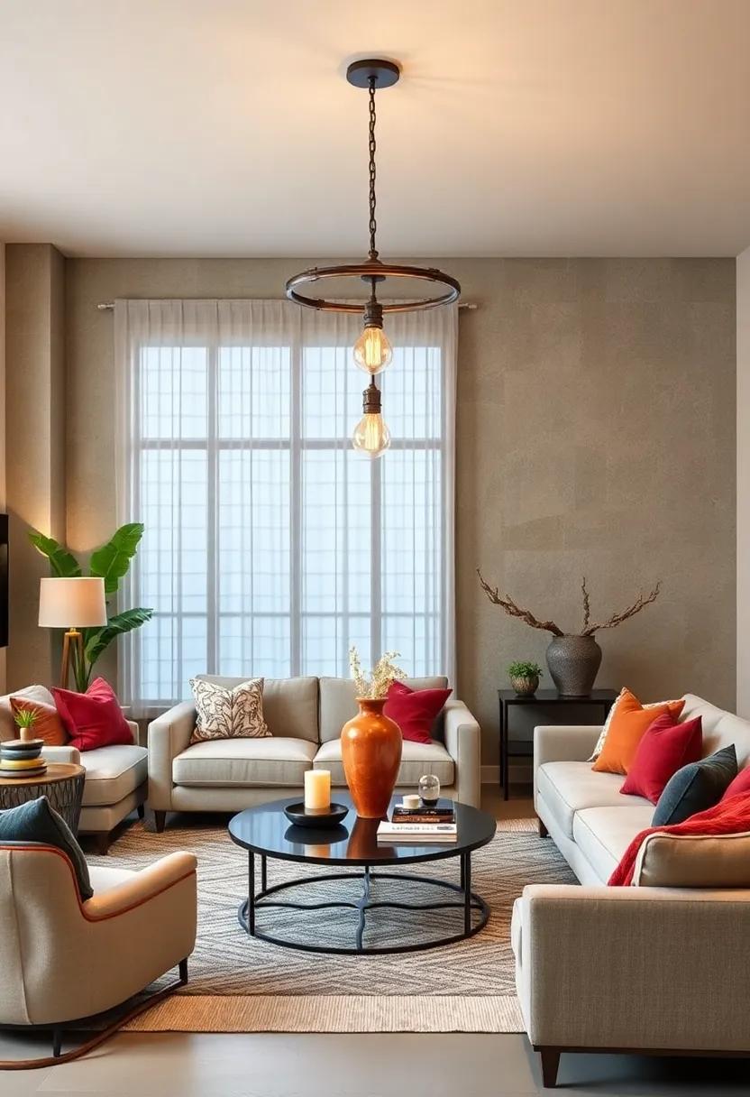 Industrial Pipe​ Light Fixture: For a modern loft feel, consider an industrial pipe fixture that blends raw materials with refined design, perfect for an eclectic vibe