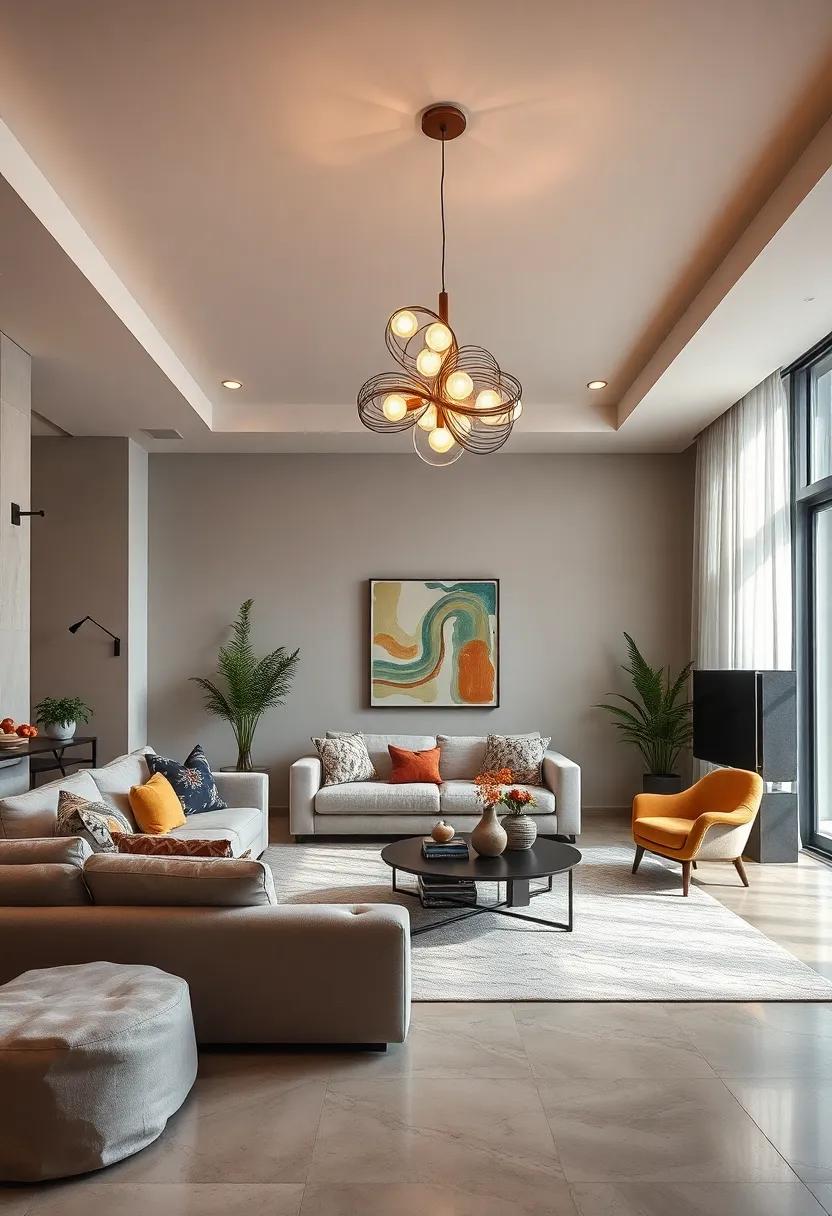 Sculptural LED Light: A sculptural LED light ‍fixture can double as a work of art, offering modern aesthetics while providing functional illumination