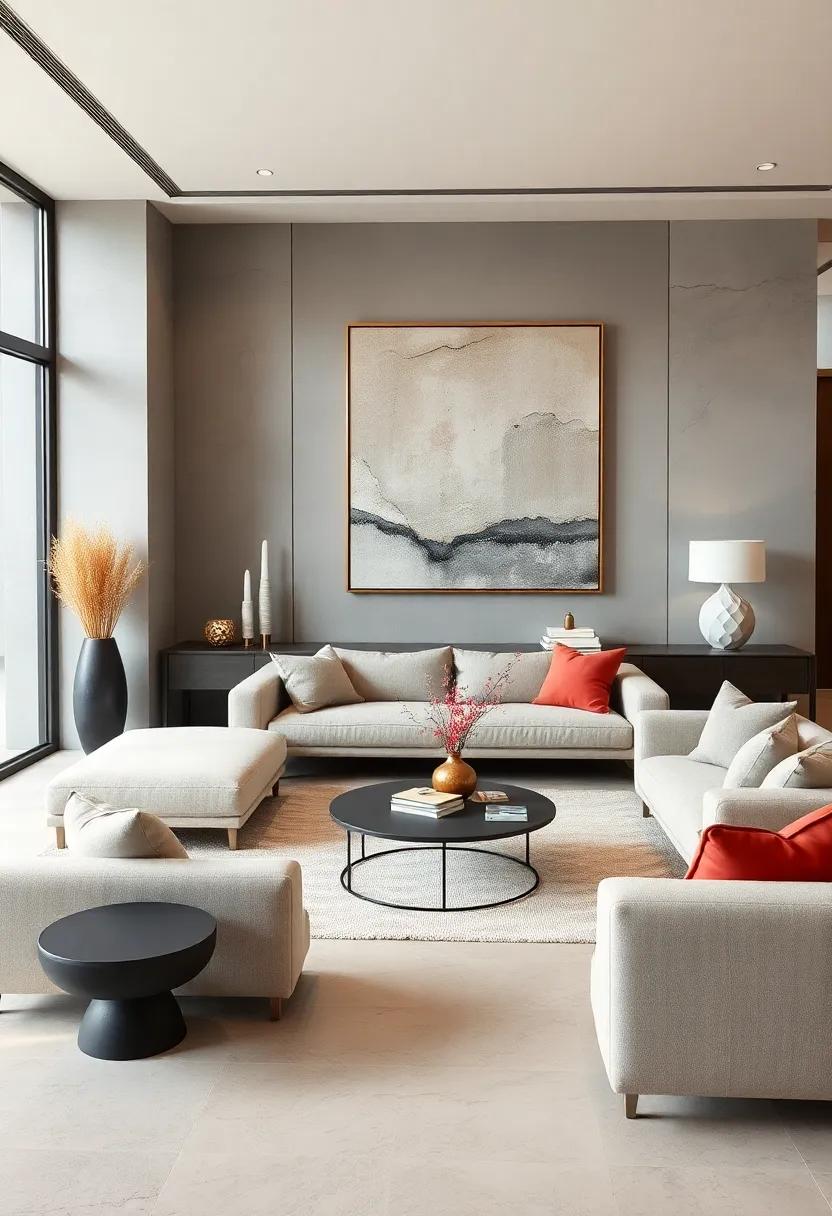 Choose a statement piece of art in muted colors to serve as ⁢a focal point