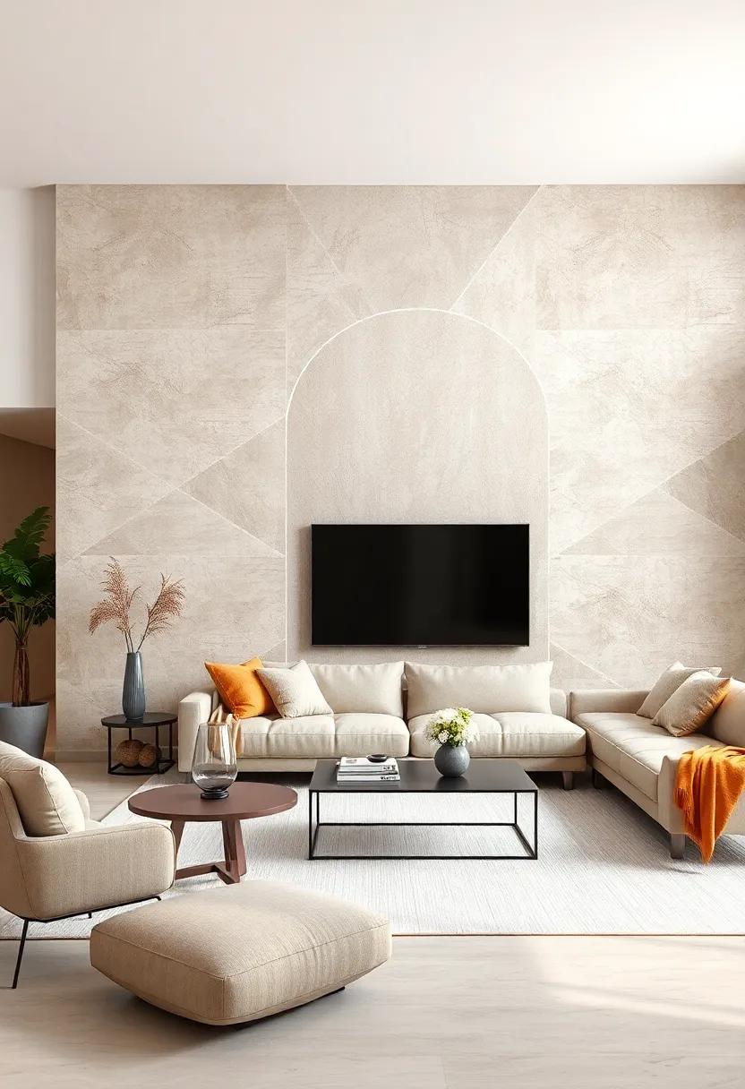 Create an accent wall ‍using a soft, textured wallpaper in neutral tones