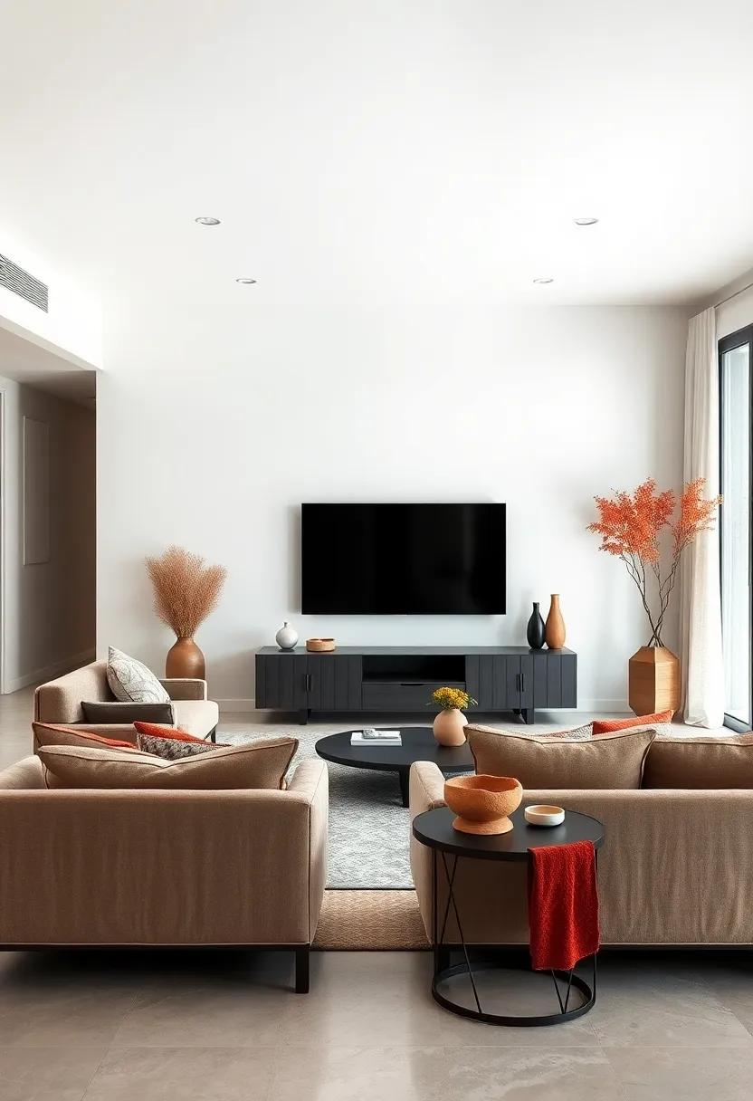 Choose​ a low-profile‍ media console to blend seamlessly ‍with your‌ design