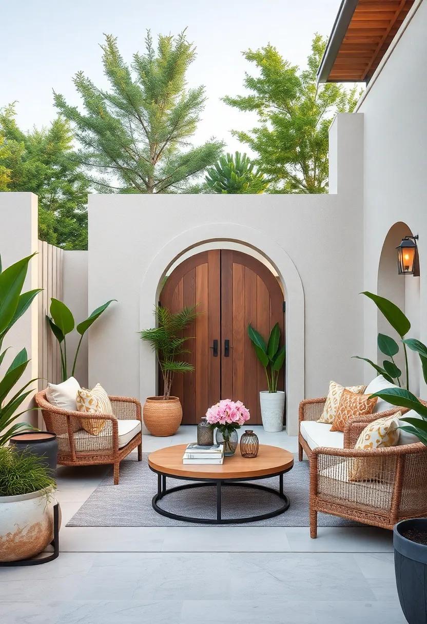 Elegant Curves: Soft, curved fencing ⁤combined with an ‍arched gate⁣ creates a⁤ whimsical appearance ⁣that‍ invites‍ exploration