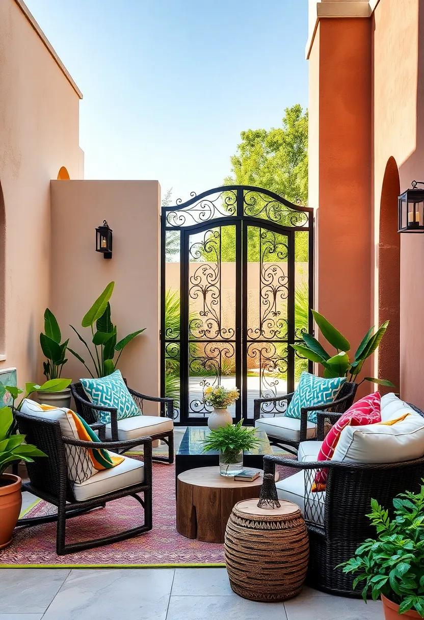 Mediterranean Vibes: Capture ⁣the essence ⁢of the Mediterranean with⁤ stucco or ‍terracotta ‌walls and ⁣an iron gate filled with⁢ intricate details