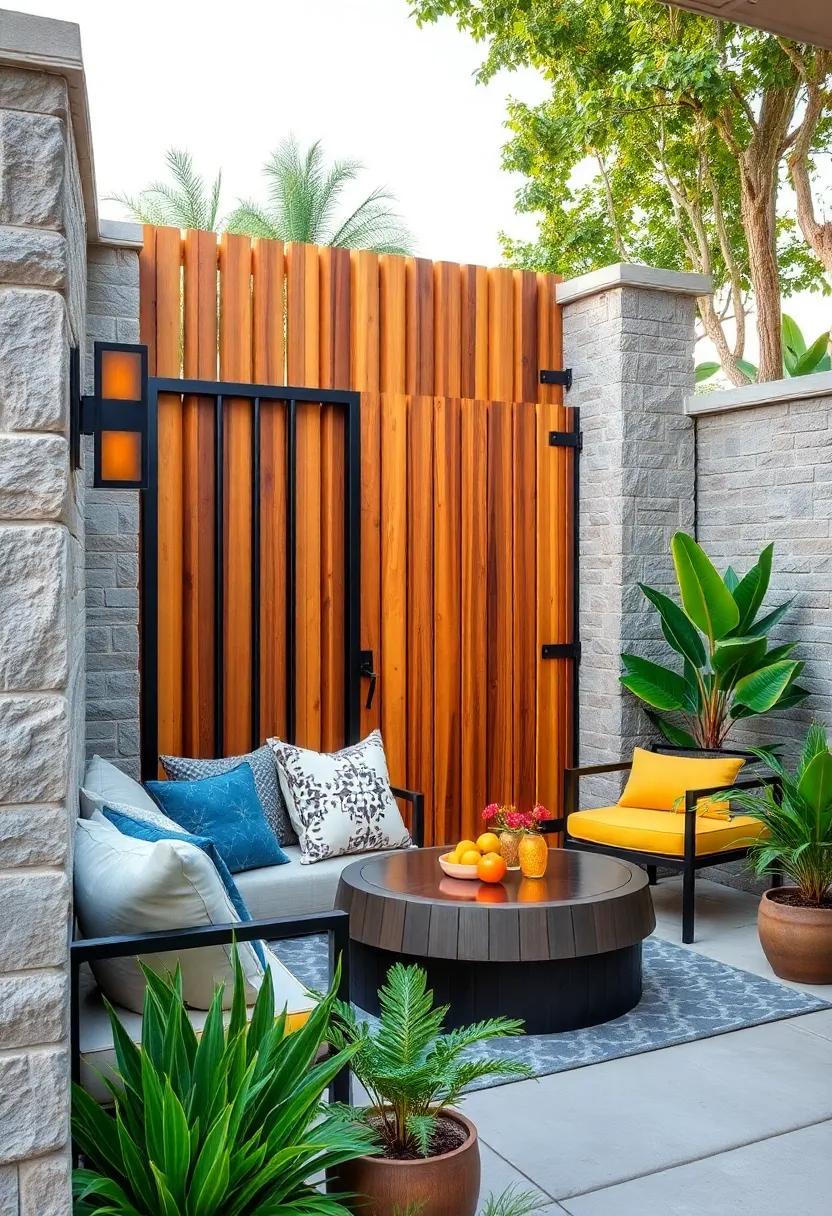 Mixed Materials: Create a distinctive look by‌ combining wood, metal,⁣ and stone into​ your fence ⁢design‍ with ⁣a​ coordinating gate