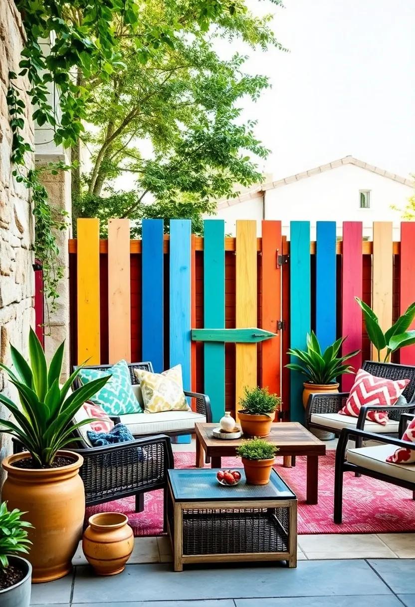 Painted Pallet‍ Fence: DIY‌ enthusiasts will love a colorful pallet fence paired⁢ with a ⁢matching⁤ gate, adding​ whimsy and ‌a pop of color