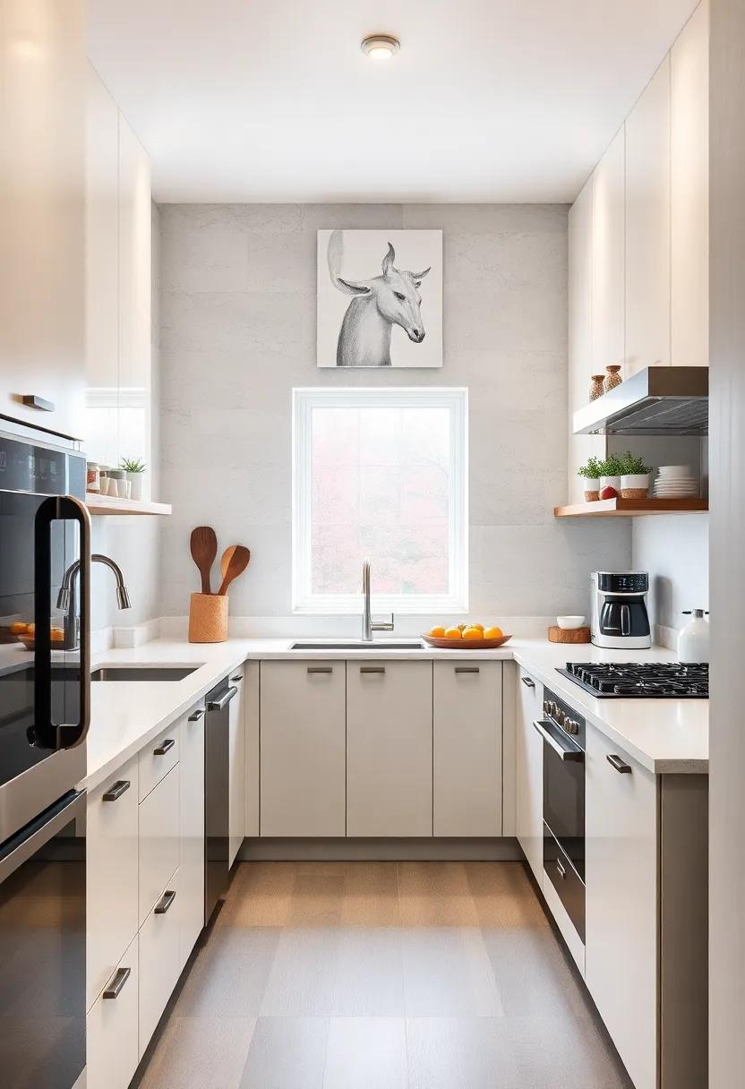 Compact Appliances: Opt for space-saving, sleek appliances designed for small kitchens to keep the area functional without sacrificing style