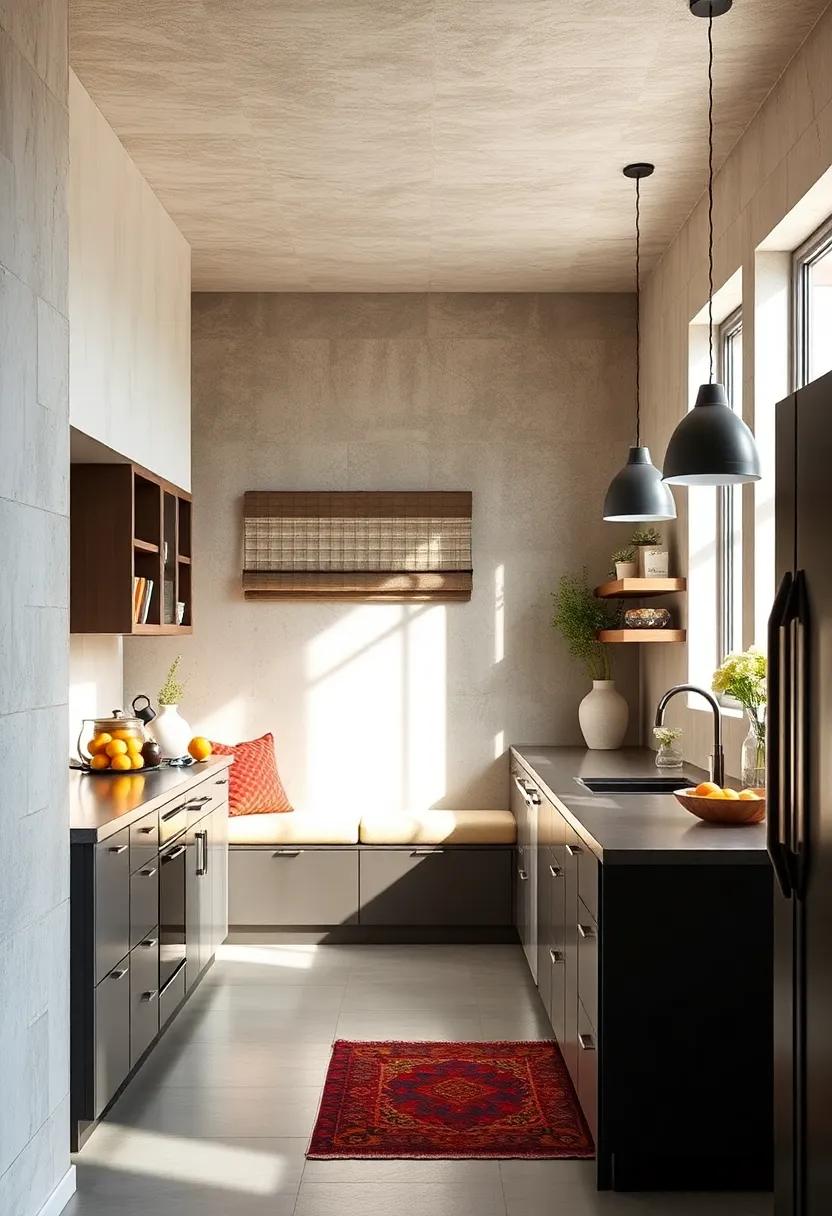 Incorporate a Nook: If there's a slight bump-out, consider adding a small breakfast nook with cozy seating to maximize utility