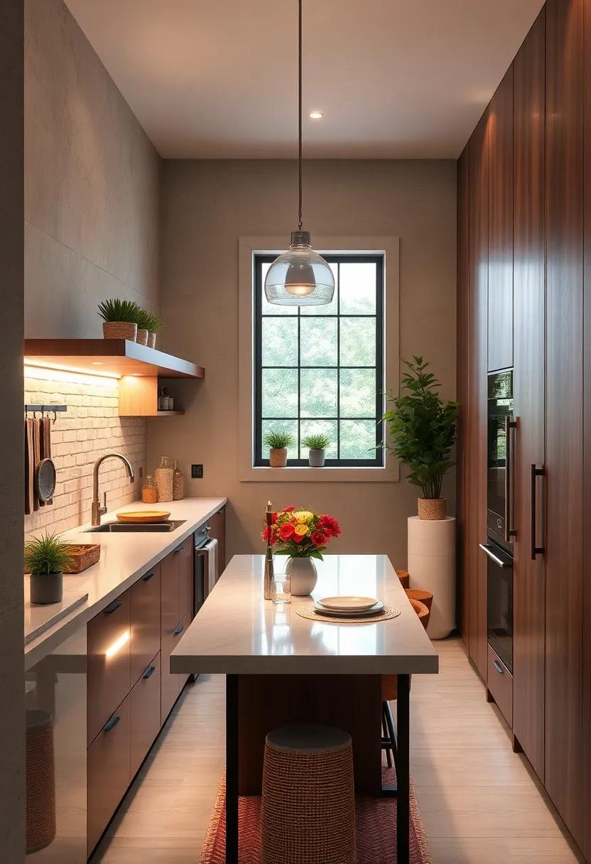 Under-Cabinet Lighting: Illuminate your workspace with LED strip lights under cabinets for a modern and functional glow