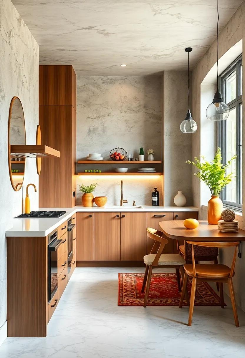 Use Mirrors: Strategically place mirrors to reflect light and create the illusion of a larger space within your galley kitchen