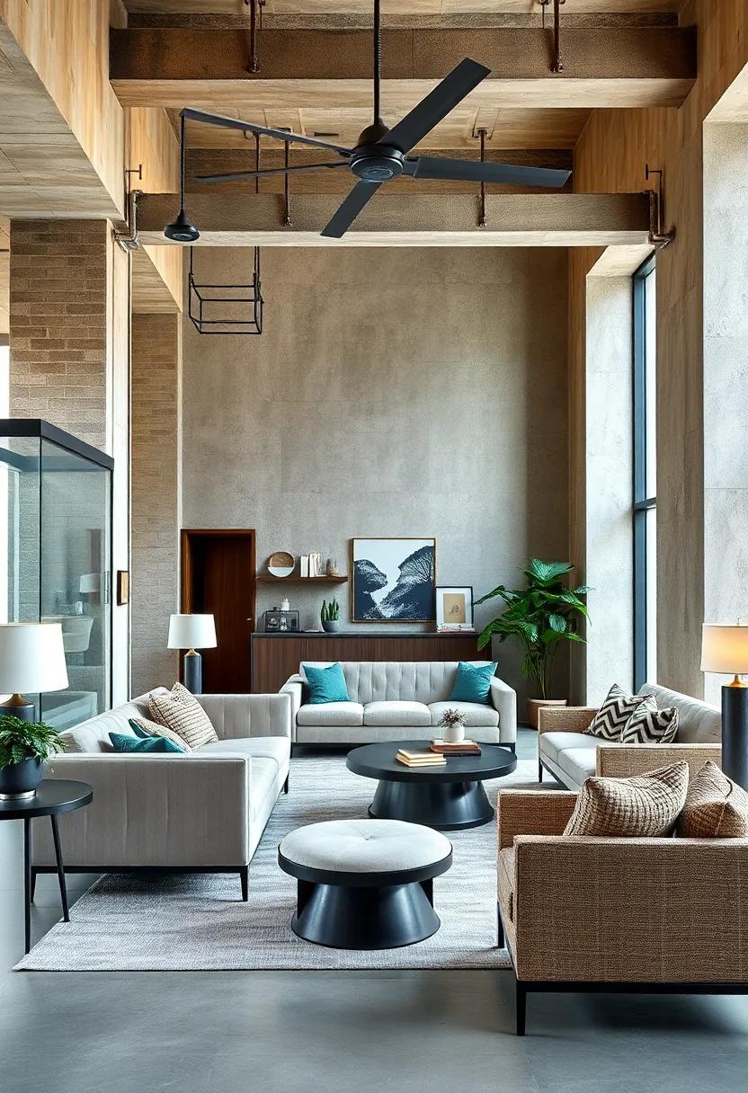 Balance hardness ​with softness: Introduce ‌plush furniture or textiles⁢ to counterbalance the starkness of ⁤industrial materials