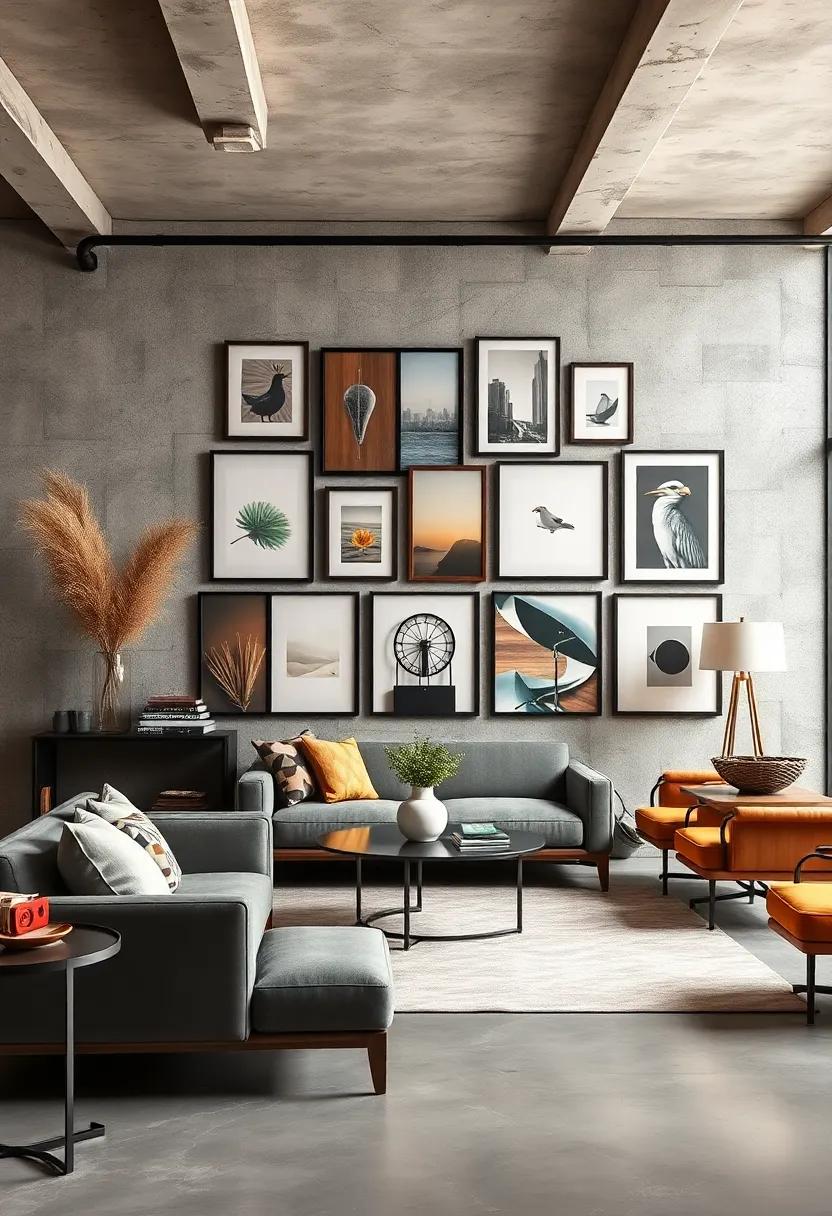 Curate a gallery wall: Arrange an eclectic mix of‍ art and photographs ⁤that reflect personal taste amidst industrial decor