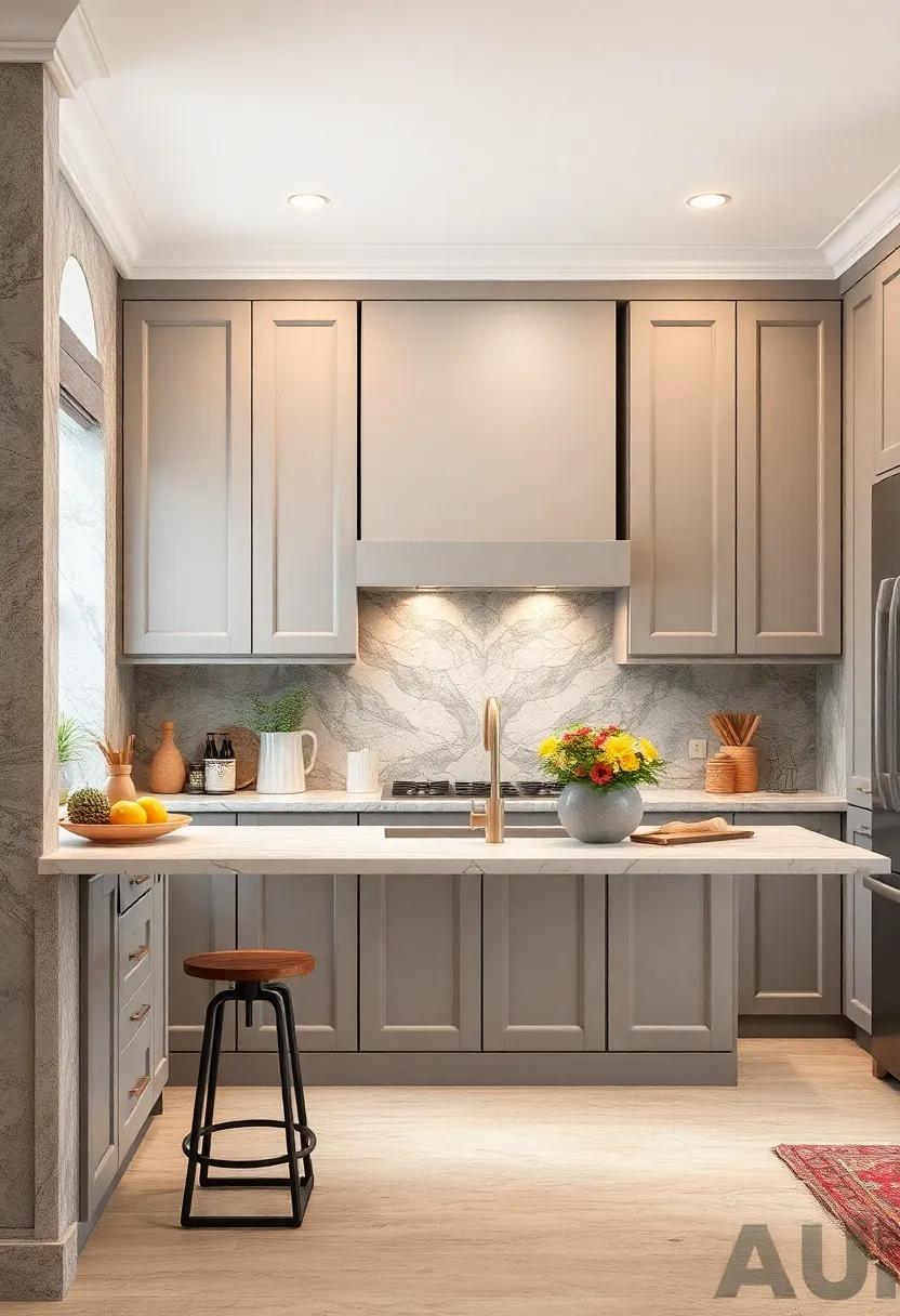 Soft Grey Painted Cabinets: A versatile color that complements various design styles,​ grey​ offers a serene​ backdrop ⁢for your kitchen masterpieces