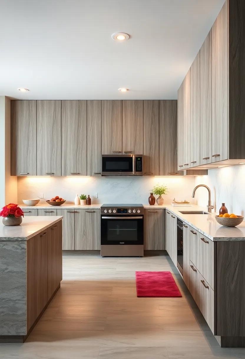 Textured Laminate Cabinets: Innovative ⁢laminate finishes⁤ offer durability with a chic appearance, mimicking natural materials without the maintenance