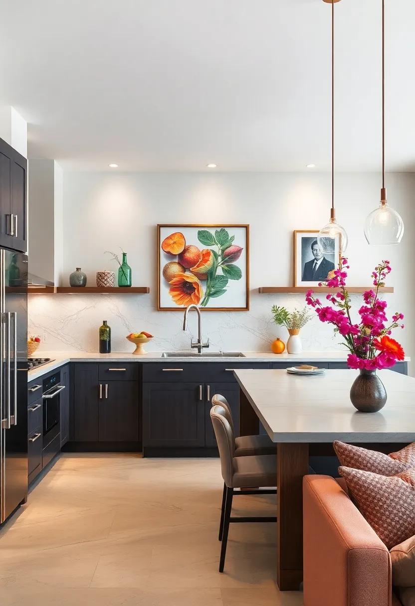 Artistic Wall Art: Adorn‌ your walls⁣ with culinary-inspired art pieces or elegant prints that reflect your taste​ and ⁤enhance the kitchen’s character