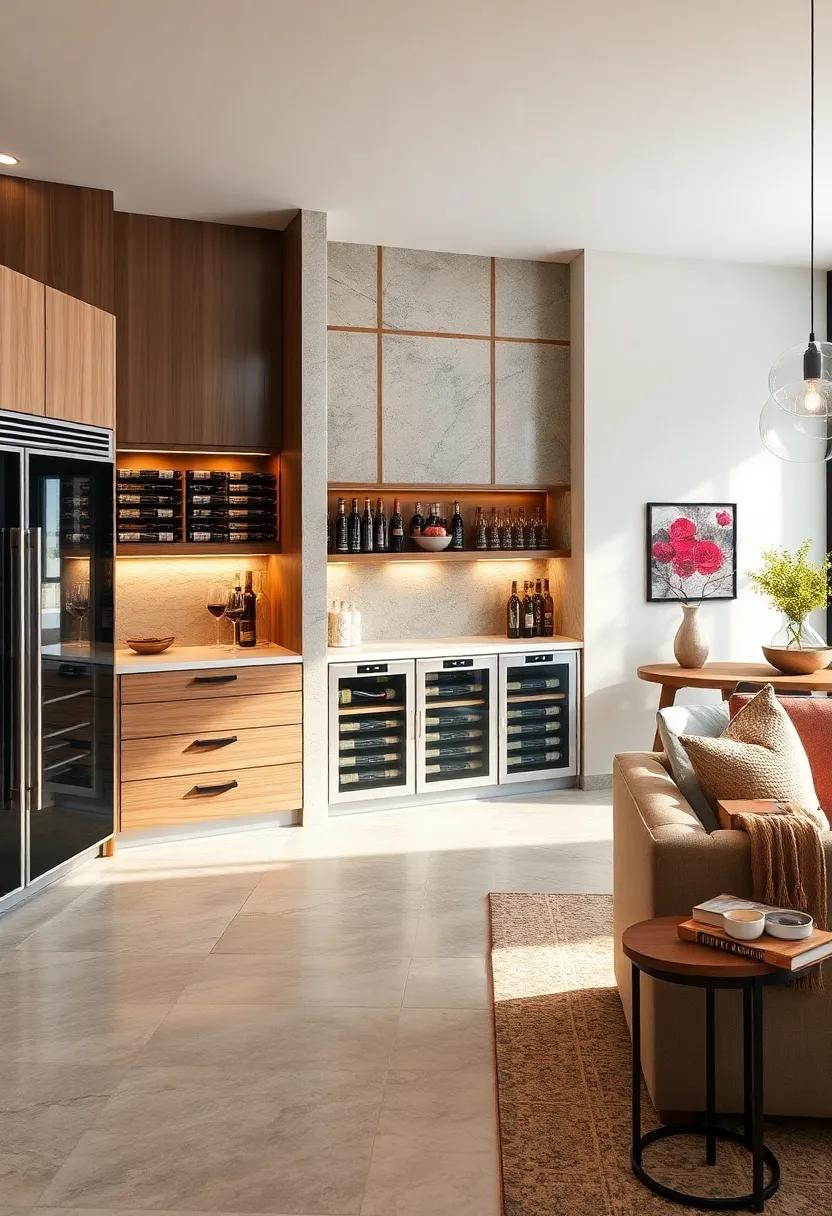 Built-in⁣ Wine Coolers: Incorporate ⁢wine storage⁢ solutions‌ that serve both practical and⁢ aesthetic purposes, adding⁣ a touch⁢ of sophistication⁣ for wine lovers