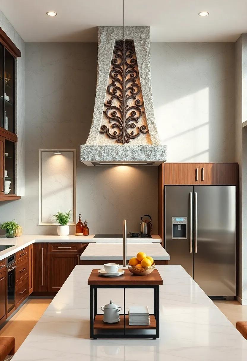 Decorative Vent Hoods: Choose an ornamental vent hood that complements your kitchen⁢ style, turning a necessary element into a stunning ⁢focal point