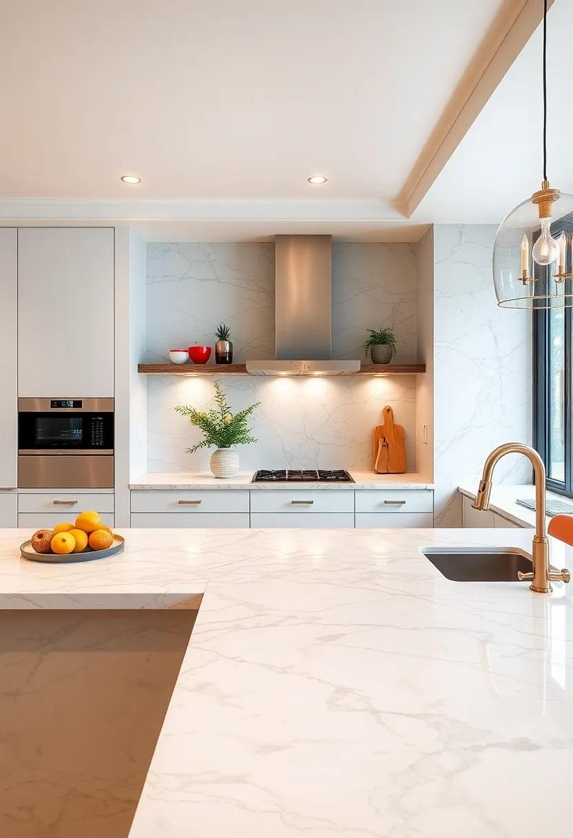 Elegant⁤ Marble ⁢Countertops: Transform your kitchen with the sophisticated ⁢allure⁤ of polished marble that⁢ adds‍ a timeless elegance to any culinary space