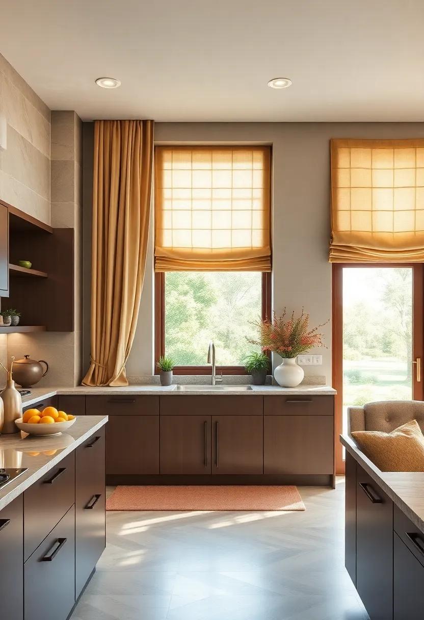 Lavish Window ⁢Treatments: Frame your kitchen windows with luxurious drapes or ⁢custom Roman shades that soften the ​light and⁢ elevate the ⁤overall design