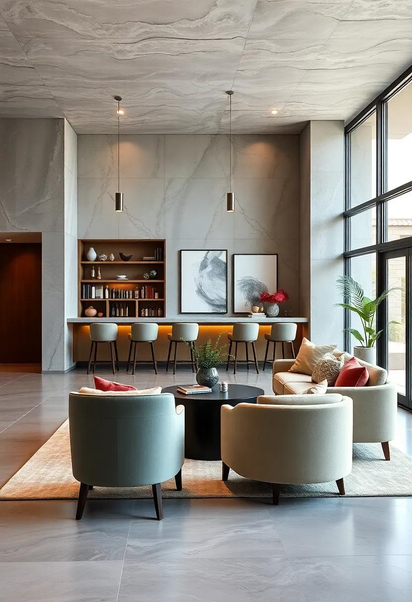 Create a Cozy Nook with Comfortable Barstools and accent Chairs