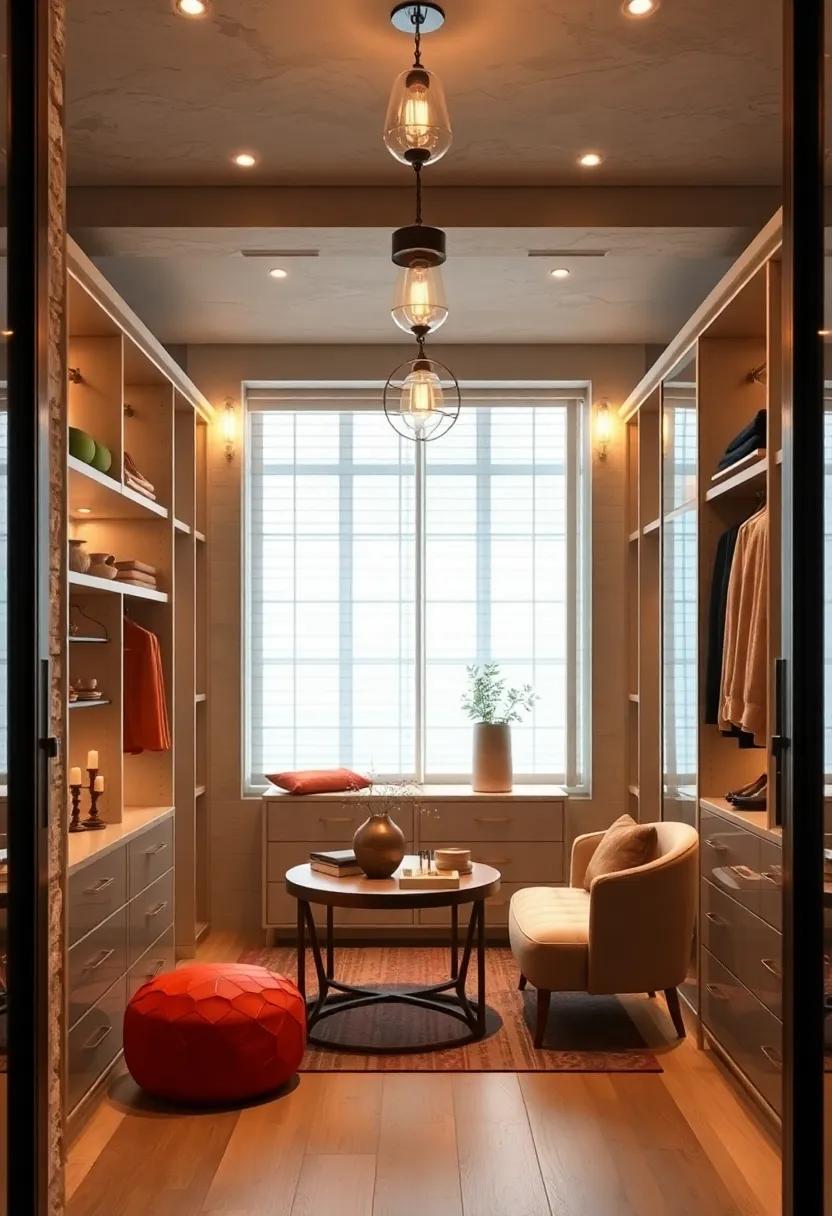 Vintage-Inspired Fixtures: Choose vintage or antique-style lighting fixtures that bring character and charm, creating a unique ambiance in your closet