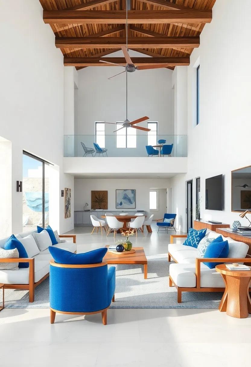 Thoughtfully designed, the open-concept floor plan enhances⁤ flow and function, where white walls juxtaposed with bold blue accents create an engaging interior ⁢ideal for entertaining