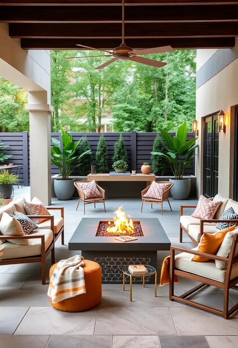 Portable Outdoor Fire ⁢Table: Consider a portable fire table that can be easily moved, blending functionality with a sleek design for gatherings throughout the season