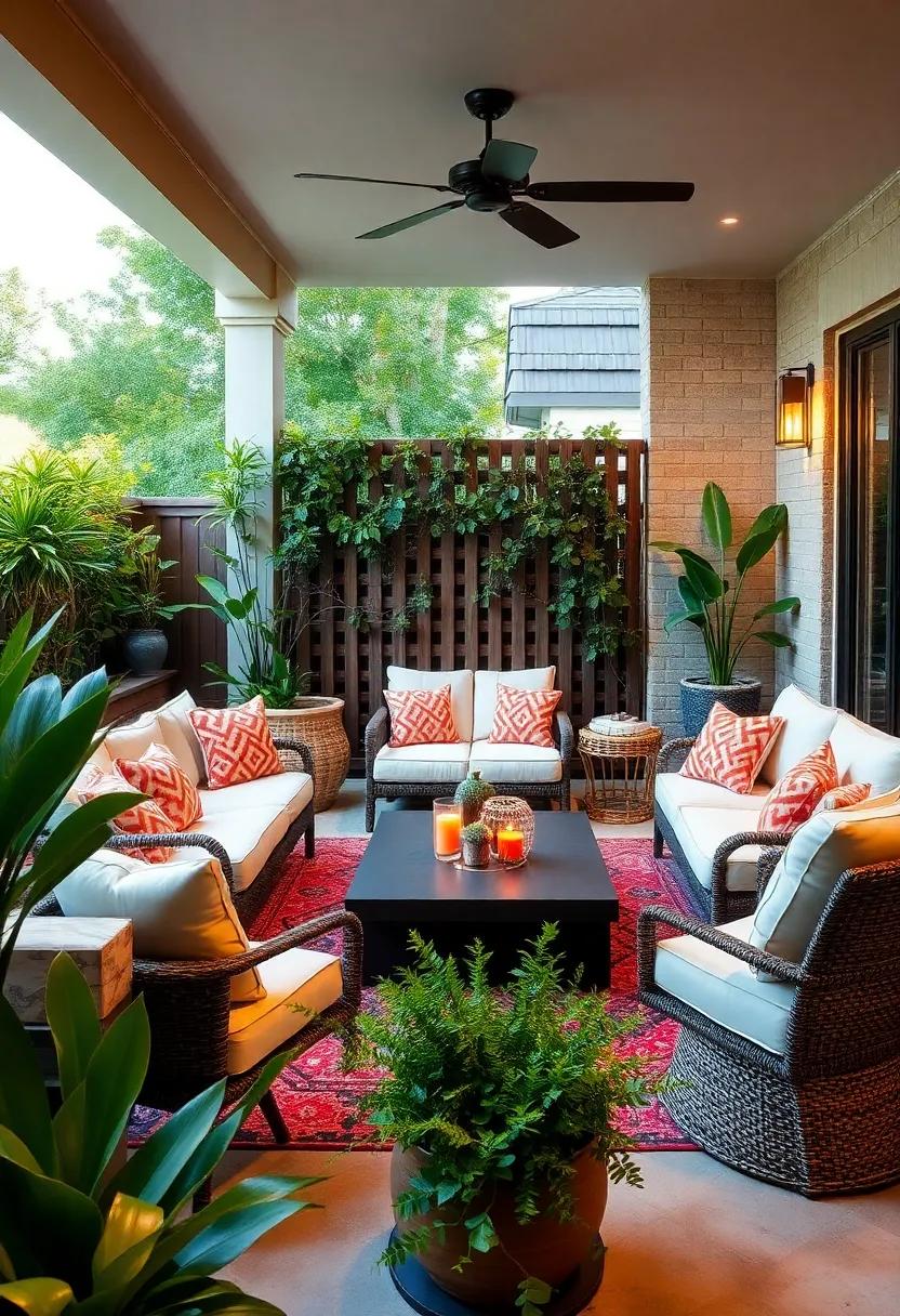 Chic Privacy Screens: Use stylish outdoor privacy screens or trellises to create intimate nooks without sacrificing ⁤style, ⁤perfect for secluded relaxation