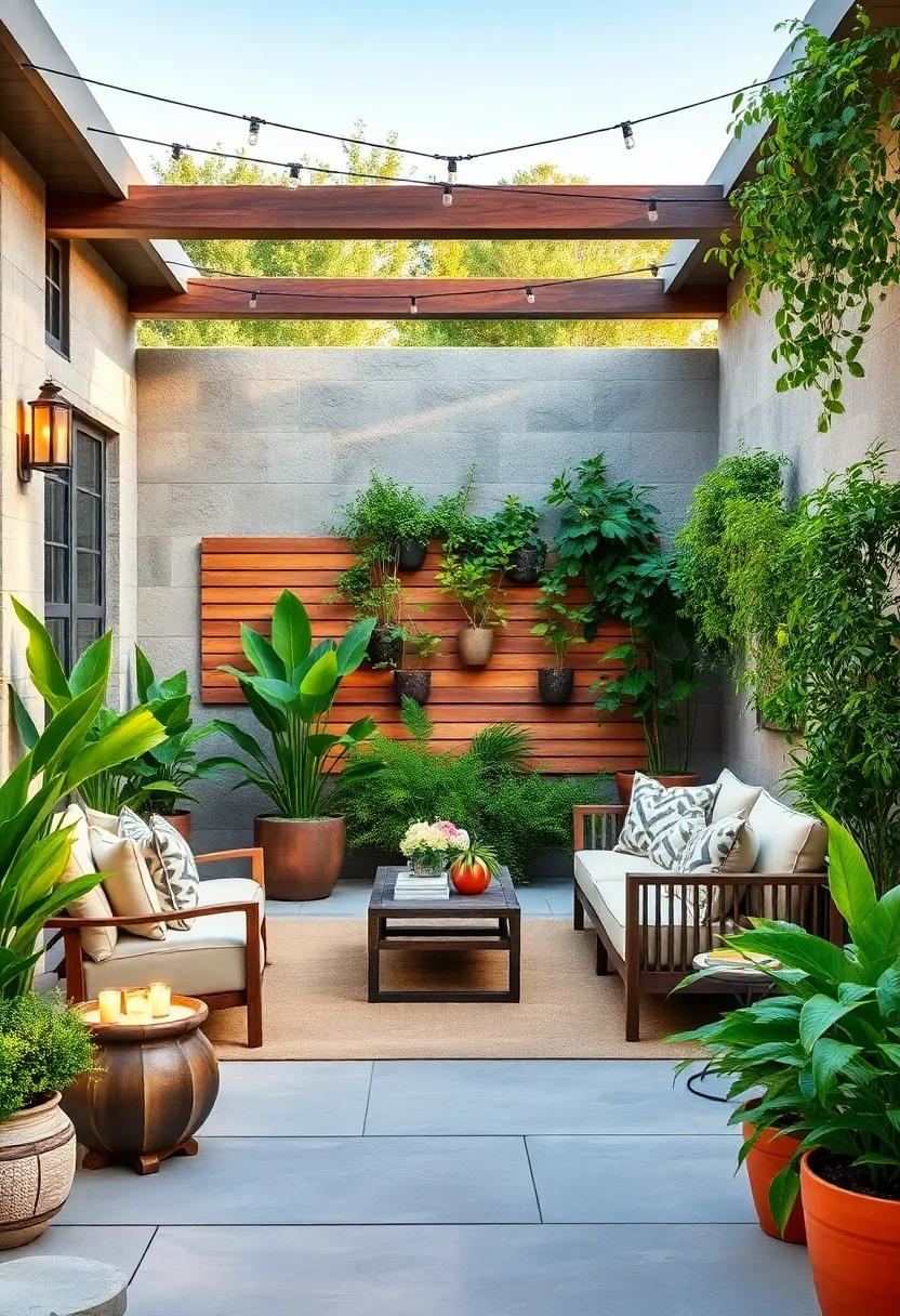 Add Lush Greenery: Incorporate potted plants, ⁤hanging planters,‌ and vertical gardens ‌to bring ⁣life and vibrancy to your patio