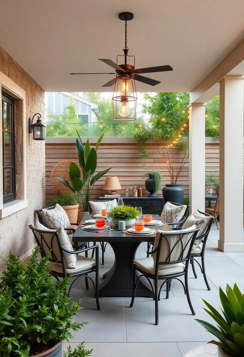 Create an Outdoor Dining Area: Set up a charming dining ⁣space complete with ⁤a table, comfortable chairs, and ambient⁢ lighting for ⁢al fresco dinners