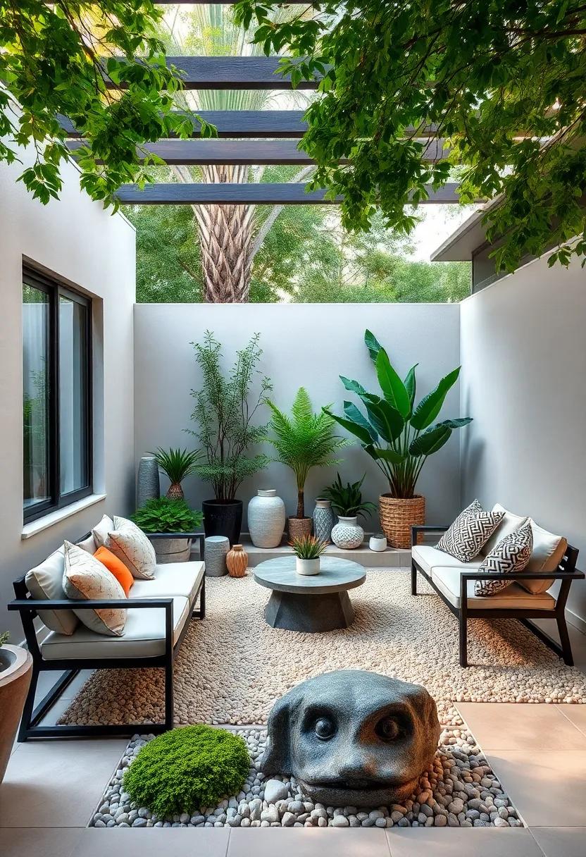 Create a Zen Garden: Incorporate elements like ⁤rocks, pebbles, and sand⁣ to craft a peaceful retreat focused on mindfulness and tranquility