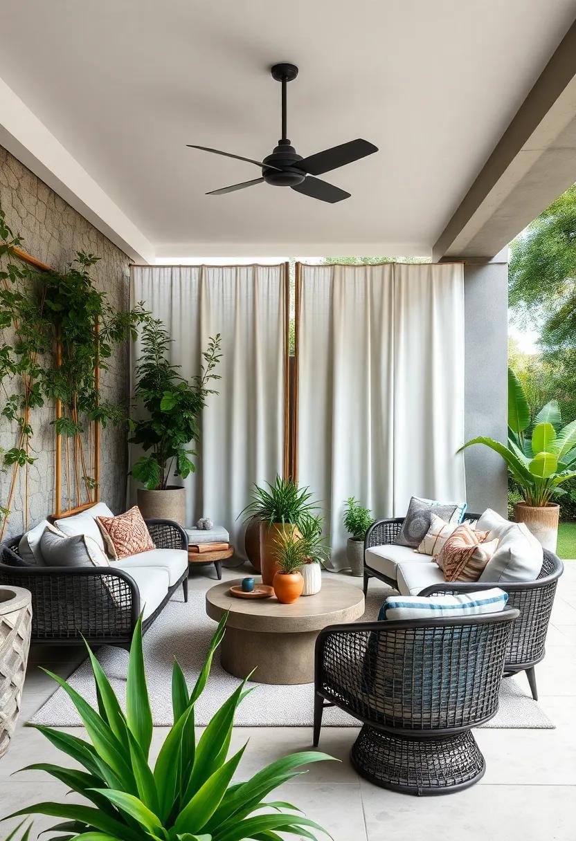 Implement ⁢a Privacy Screen: Use trellises, bamboo, or outdoor curtains to provide seclusion from neighbors and the⁤ outside world