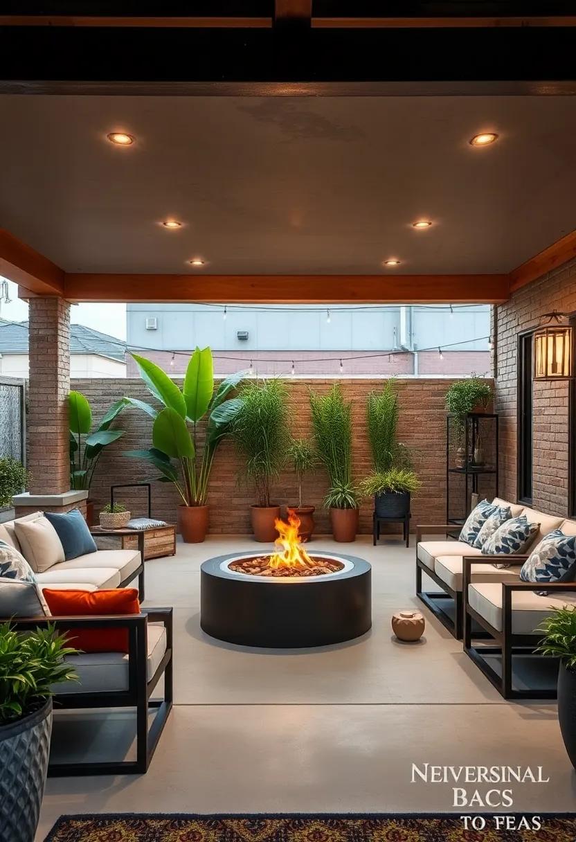 Create a Fire Pit Area: ⁤Designate ⁢a spot with a metal fire pit surrounded‌ by concrete ‌or‌ wooden ‌seating for a gathering place that exudes sophistication