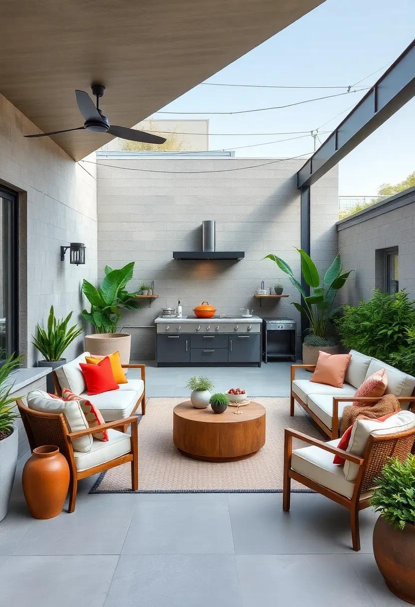 Create Defined Zones: Use different materials to⁤ delineate areas⁢ for cooking,⁣ dining, or lounging‍ to enhance organization while‍ maintaining an open feel