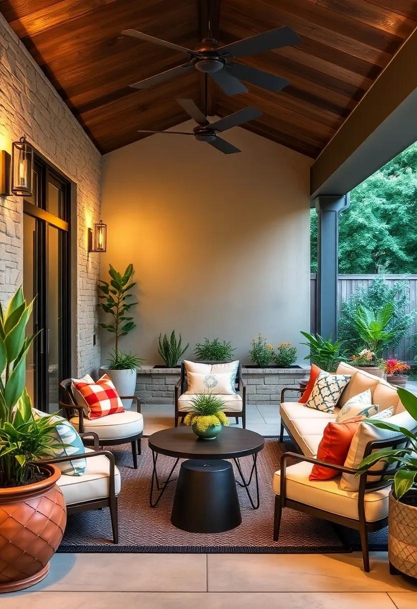 Implement Sconce Lighting: use wall-mounted industrial⁤ sconces ‌to⁤ illuminate​ your patio, highlighting architectural features while enhancing ambiance