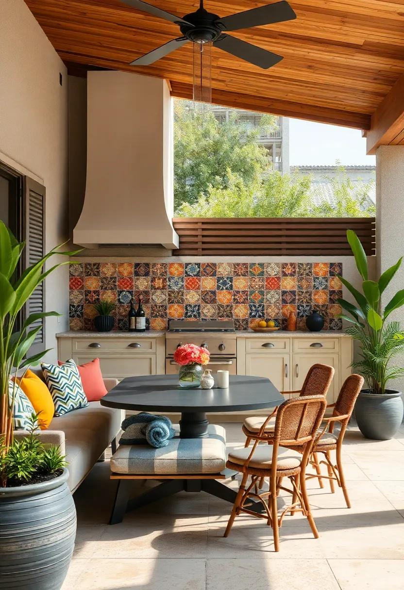 Take a plunge ‌into playful colors with a lively‍ tiled backsplash featuring bright patterns that bring a fun ⁤energy to social cooking ⁢sessions with loved ones