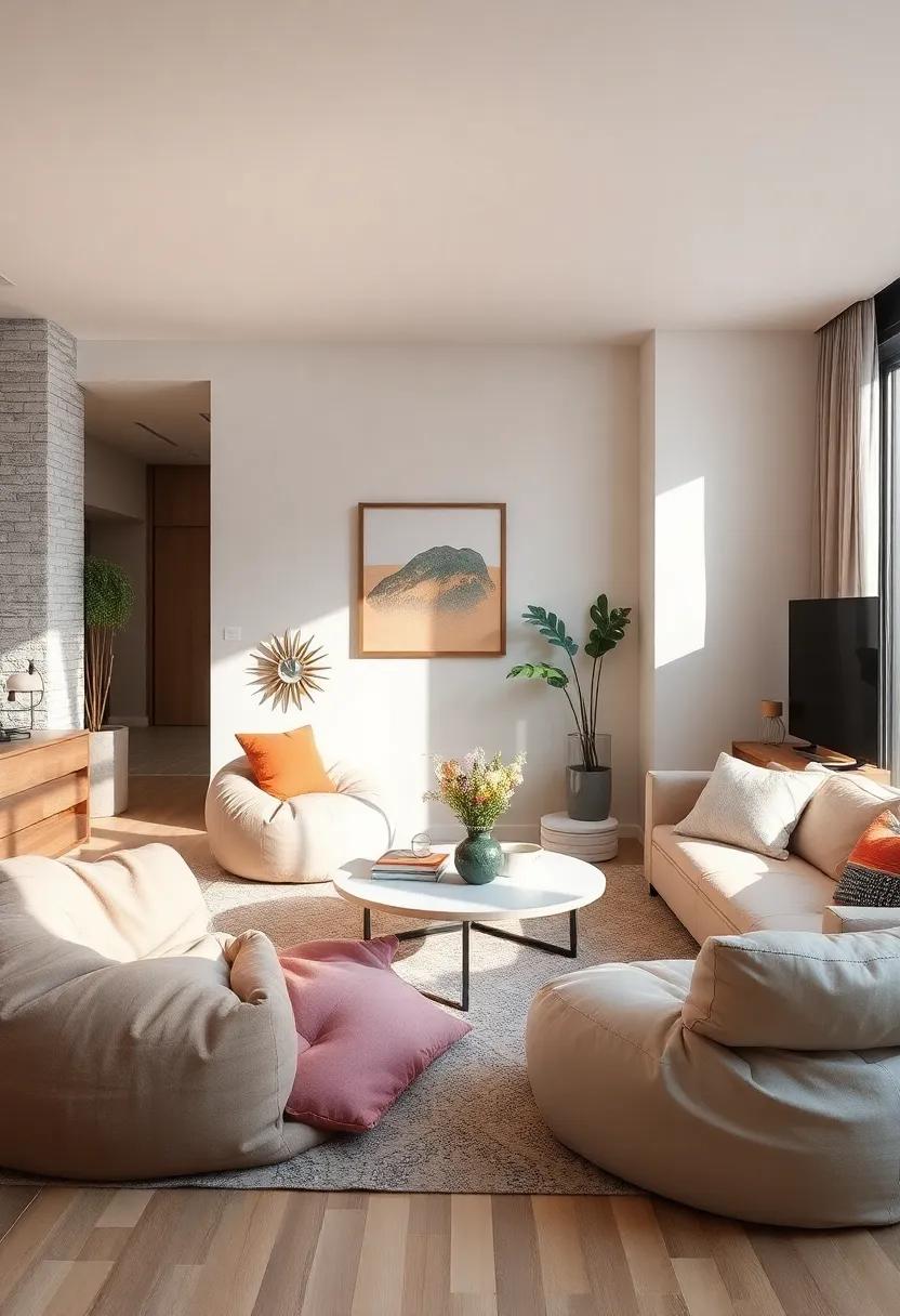 Statement Furniture: Opt for​ unusual furniture ⁢pieces, ‍like an oversized bean bag or a uniquely shaped coffee table, that make a playful statement