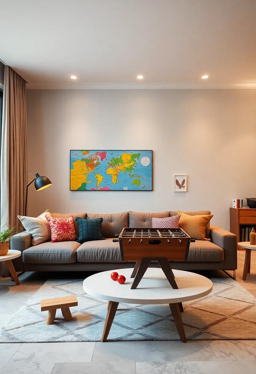 Childlike Games & Toys: Incorporate ​playful ⁢items like a jigsaw‌ puzzle display or⁢ a mini foosball table for fun and laughter to⁢ flow