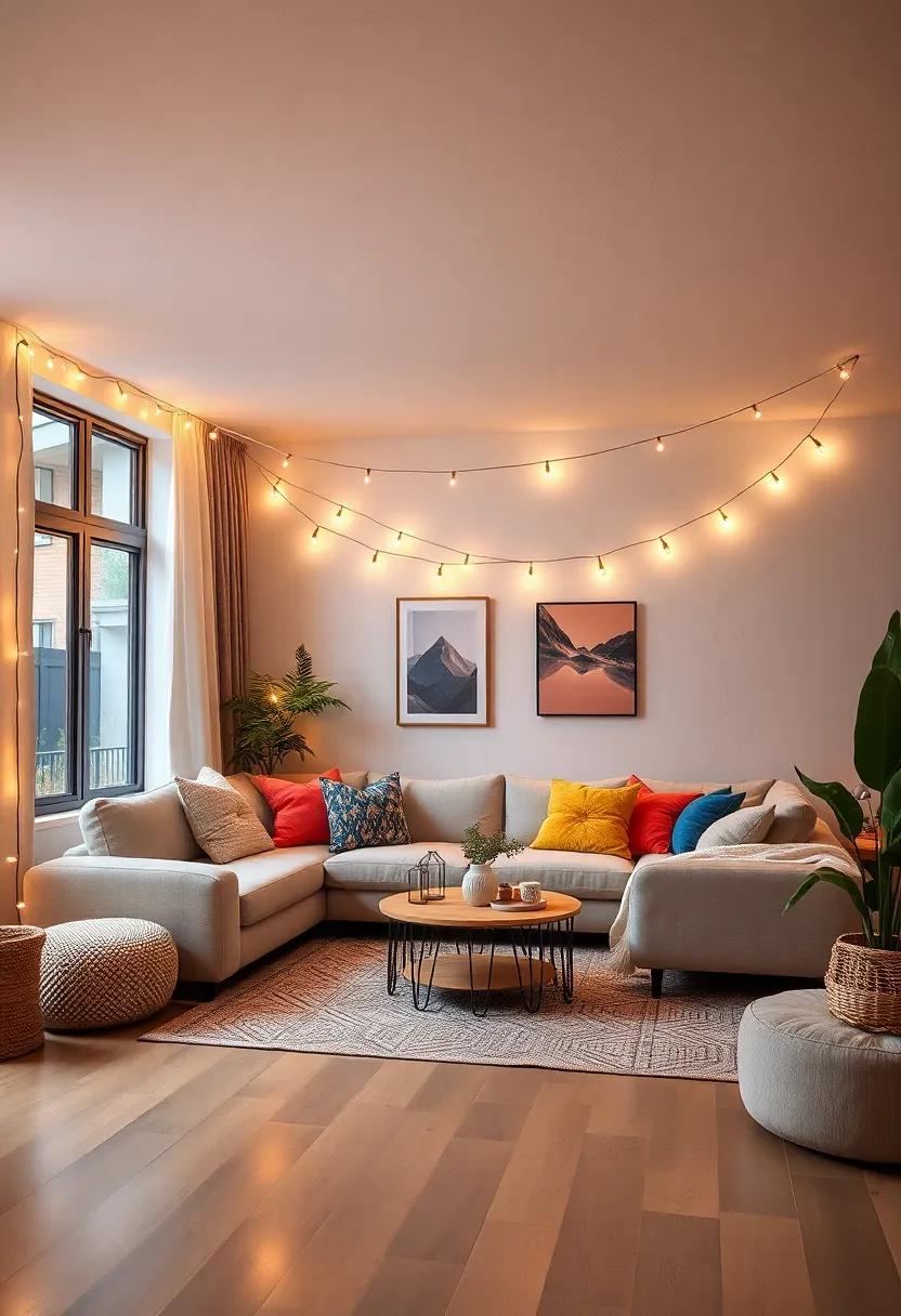 Fairy Lights: Hang string lights ‍around your living room for a warm, magical glow that⁣ enhances​ your playful ambiance