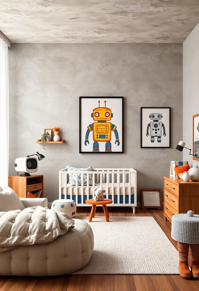 Robot-Themed Artwork: Hang framed prints or canvas art featuring ⁢stylized robot illustrations that inspire creativity and wonder every time they catch⁤ the⁤ eye