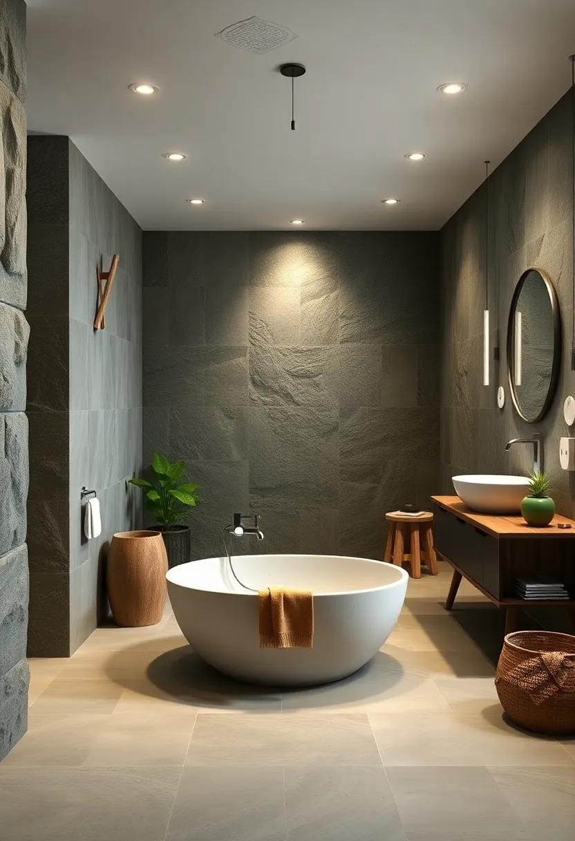 Find inspiration in a soothing green palette that echoes the colors of moss-covered stones, inviting tranquility into your personal sanctuary