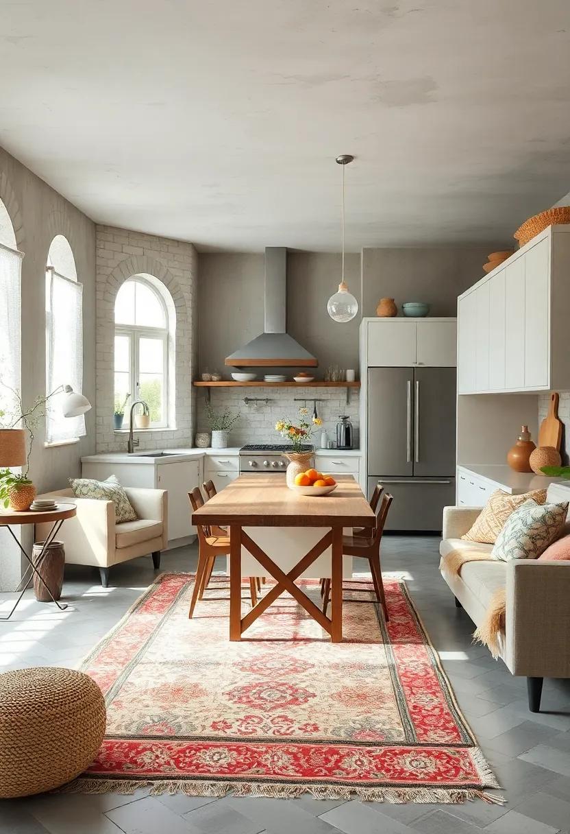 Cozy Rugs: Lay down‍ a soft, patterned ⁢rug to anchor the space and add comfort underfoot, inviting more time spent in⁤ the‌ kitchen