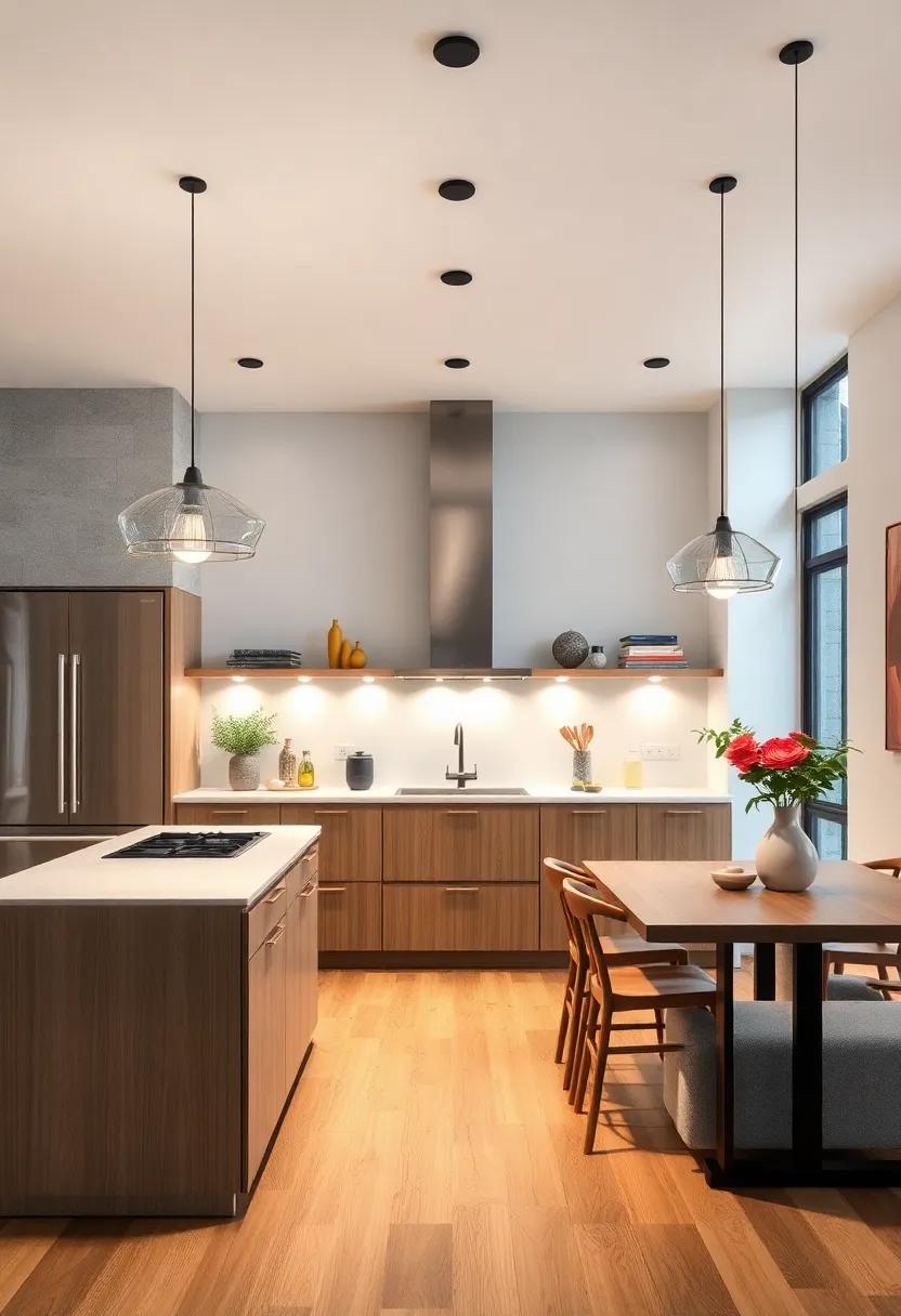 Dual-Purpose Lighting: Select fixtures that can double as art​ pieces, enriching the kitchen's aesthetics while illuminating the⁤ area