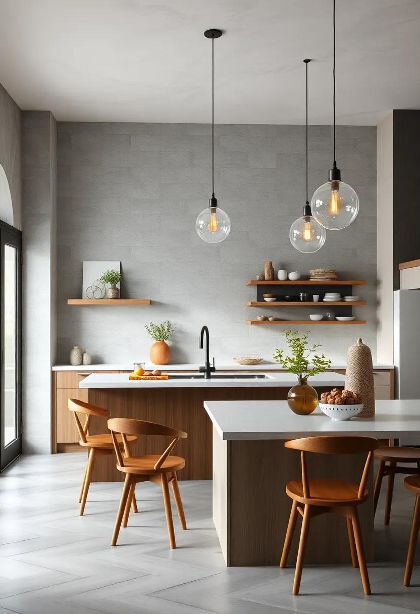 Glass Accents:⁣ Select glass pendant lights to create an airy feel that‍ enhances your kitchen's overall brightness