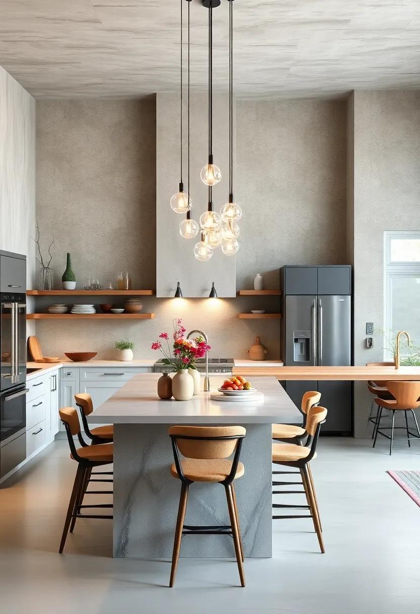 Pendant Cluster: ⁢Hang multiple small‌ pendants at varying heights above an island for spirited visual interest